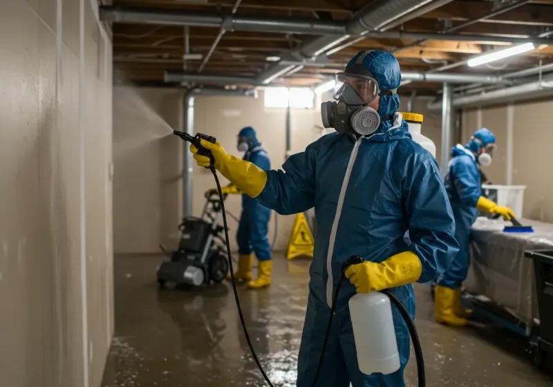 Basement Sanitization and Antimicrobial Treatment process in West Monroe, MI